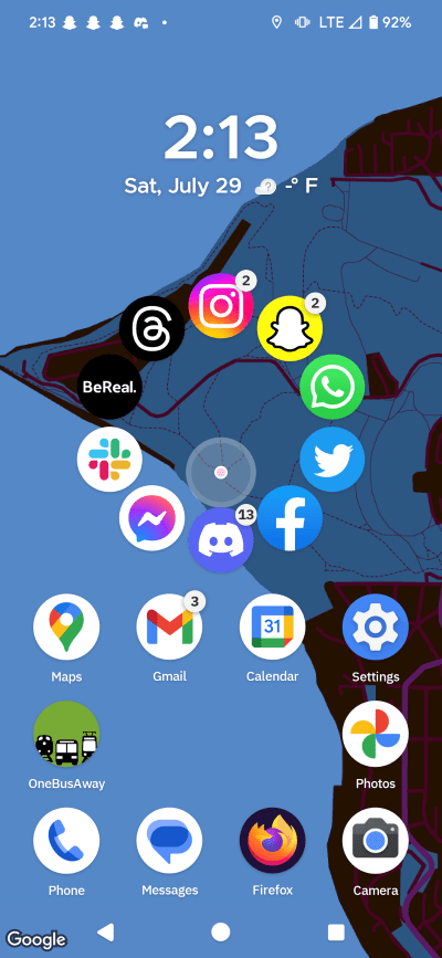 An example of a Cartogram live wallpaper background