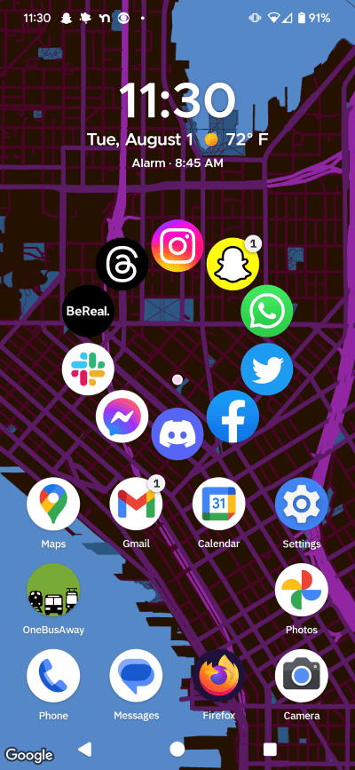 An example of a Cartogram live wallpaper background