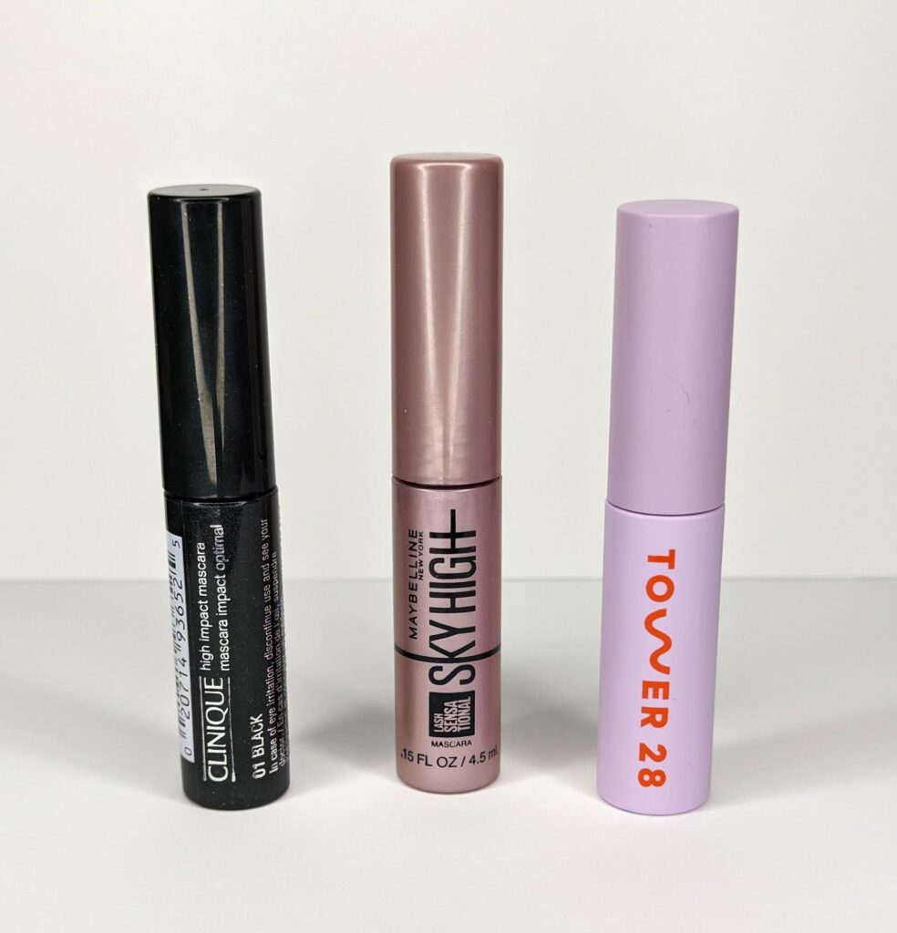 The Clinique, Maybelline, and Tower 28 mascaras reviewed