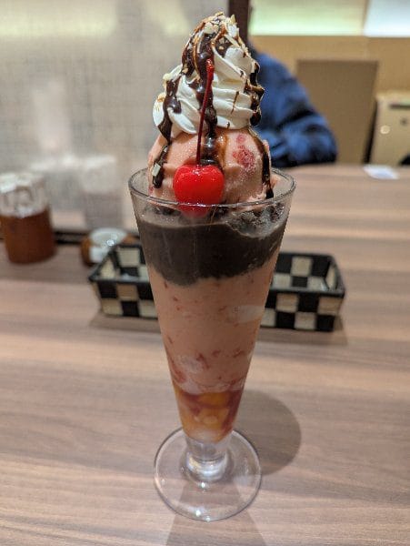 A delicious parfait in Kyoto