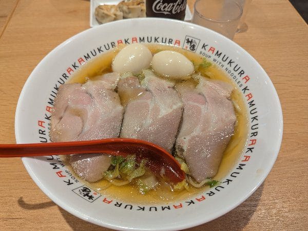 A bowl of ramen at Kamukura in Osaka