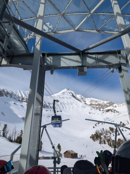 A photo of the new Lone Peak Tram at Big Sky Resort